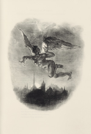 Lot 3289, Auction  118, Goethe, Johann Wolfgang von und Delacroix, Eugène - Illustr., Faust. Eine Tragödie (mit Illustrationen von E. Delacroix)