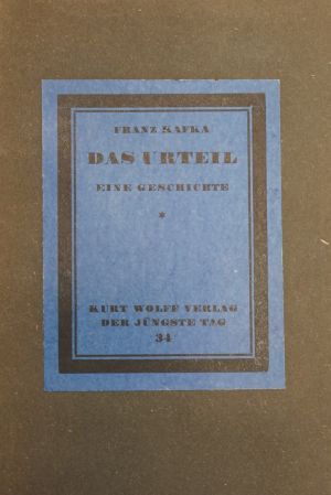 Lot 3535, Auction  118, Kafka, Franz, Das Urteil. Erste Ausgabe. Leipzig 1916 (+ Beigaben)