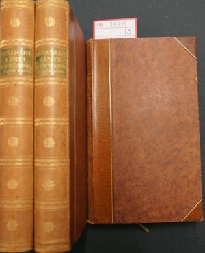 Lot 3549, Auction  118, Kant, Immanuel, Briefwechsel