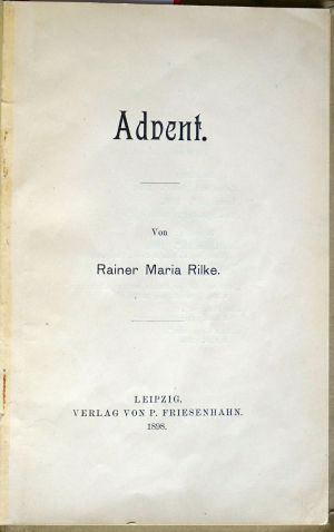 Lot 3711, Auction  118, Rilke, Rainer Maria, Advent