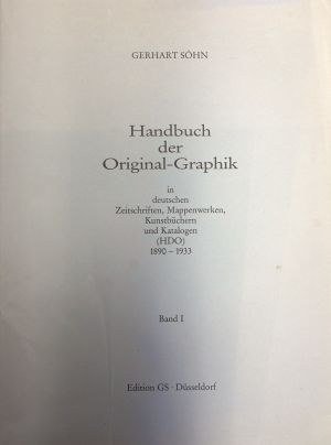 Lot 3766, Auction  118, Söhn, Gerhart, Handbuch der Original-Graphik 