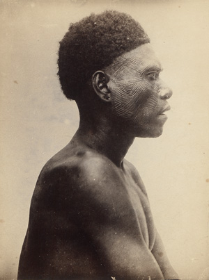 Lot 4066, Auction  118, Nigeria, Portrait of a Nigerian (?) man with scarification