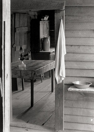 Lot 4162, Auction  118, F.S.A., Washroom in the Dog Run of Floyd Burroughs, Home, Hale County, Alabama; Kitchen Wall 