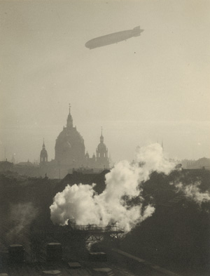 Lot 4361, Auction  118, Zeppelin,  The airship Graf Zeppelin LZ 127 flying over Berlin