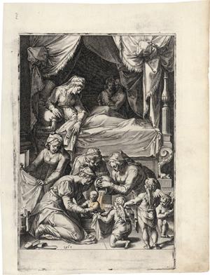 Lot 5043, Auction  118, Cort, Cornelis, Die Geburt Mariens