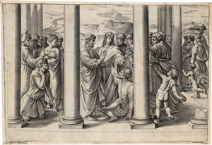 Lot 5078, Auction  118, Franco, Giovanni Battista, Die hll. Peter und Paulus heilen den Lahmen an der Tempelpforte