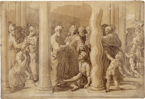 Lot 5135, Auction  118, Parmigianino, Francesco, Die Heilung des Lahmen an der Tempelpforte