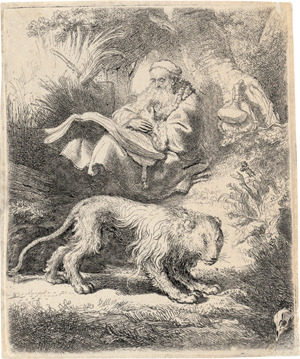 Lot 5152, Auction  118, Rembrandt Harmensz. van Rijn, Der heilige Hieronymus am Fuß eines Baumes lesend