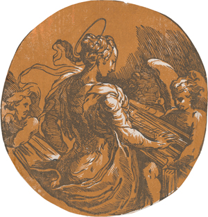 Lot 5179, Auction  118, Trento, Antonio da, Die hl. Cäcilia mit zwei Engeln