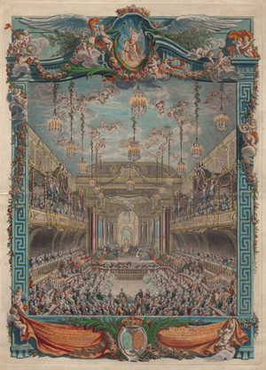 Lot 5213, Auction  118, Cochin le fils, Charles Nicolas, Decoration de la Salle de Spectacle construite à Versailles pour la répresentation de la Princesse de Navarre