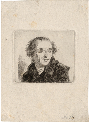 Lot 5221, Auction  118, Deutsch, um 1790. Blidnis eines Manne mit Locken im Dreiviertelprofil nach rechts