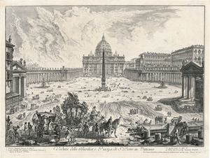 Lot 5256, Auction  118, Piranesi, Giovanni Battista, Veduta della Basilica e Piazza di San Pietro in Vaticano