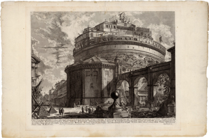 Lot 5260, Auction  118, Piranesi, Giovanni Battista, Veduta del Mausoleo d'Elio Adriano (Castello d'Angelo)