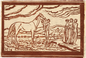 Lot 5359, Auction  118, Hofmann, Ludwig von, Junge Mädchen und Jüngling mit Pferd am Strand