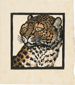 Lot 5362, Auction  118, Jungnickel, Ludwig Heinrich, Pantherkopf nach links