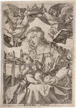 Lot 5424, Auction  118, Binck, Jakob - zugeschrieben, "Regina Coeli" - Die Jungfrau von zwei Engeln gekrönt 