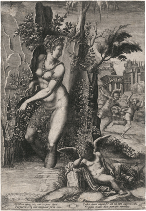 Lot 5466, Auction  118, Ghisi, Giorgio, Venus und die Rose