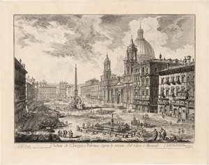 Lot 5567, Auction  118, Piranesi, Giovanni Battista, Veduta di Piazza Navona sopra le rovine del Circo 