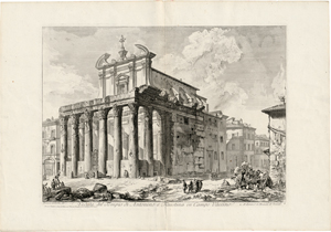 Lot 5571, Auction  118, Piranesi, Giovanni Battista, Veduta del Tempio d'Antonio e Faustina in Campo Vaccino