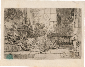 Lot 5584, Auction  118, Rembrandt Harmensz. van Rijn, Die Heilige Familie mit der Katze