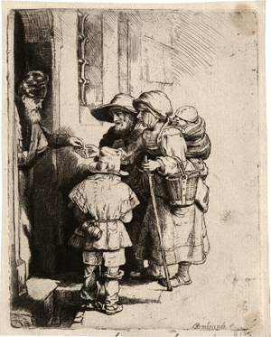 Lot 5591, Auction  118, Rembrandt Harmensz. van Rijn, Die Bettler an der Haustür