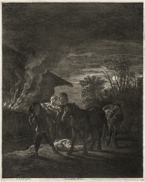Lot 5617, Auction  118, Visscher, Cornelis, Der Pferderaub bei Nacht