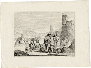 Lot 5623, Auction  118, Zilotti, Domenico Bernardo, Rastende Soldaten bei einer Ruine