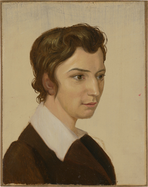Lot 6064, Auction  118, Deutsch, 1. Hälfte 19. Jh. Bildnis eines jungen Mannes im Dreiviertelprofil nach rechts