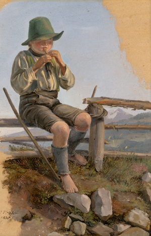 Lot 6099, Auction  118, Tischbein, August Anton, Tiroler Hirtenjunge beim Flötenspiel