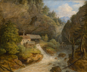 Lot 6103, Auction  118, Dorner d. J., Johann Jacob, Alpenlandschaft mit Wassermühle an einem Wildbach