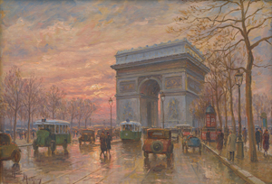 Lot 6200, Auction  118, Malfroy, Henry, Paris: Der Arc de Triomphe im Abendrot