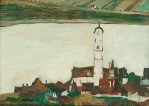 Lot 6219, Auction  118, Österreich, 1. Hälfte 20. Jh. Stein an der Donau, Blick auf die Frauenbergkirche