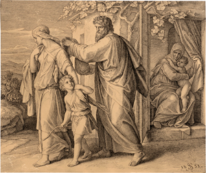 Lot 6384, Auction  118, Schnorr von Carolsfeld, Julius, Die Austreibung Ismaels und seiner Mutter
