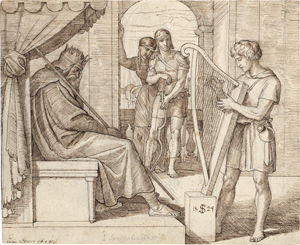Los 6385 - Schnorr von Carolsfeld, Julius - David spielt vor Saul die Harfe - 0 - thumb