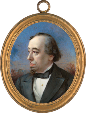 Los 6464 - Boullemier, Antonin Hilaire - Miniatur Portrait des Benjamin Disraeli in grauer Jacke  - 0 - thumb