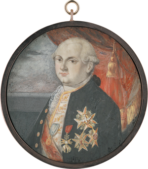 Los 6497 - Italienisch - um 1780. Miniatur Portrait des Herzogs Ferdinand I. von Parma, mit Orden - 0 - thumb