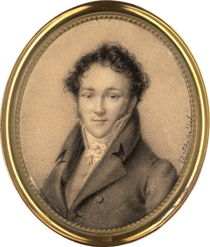 Lot 6557, Auction  118, Schuler, Eduard, Miniatur Portrait eines jungen Mannes mit Lockenfrisur