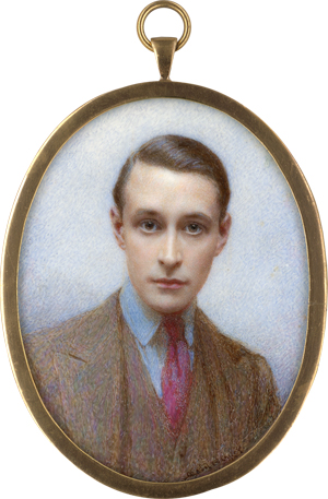 Lot 6565, Auction  118, Hankey geb. Hobson, Mabel Lee, um 1920. Miniatur Portrait eines jungen Mannes in brauner Jacke; plus Miniatur Portrait einer Frau in Weiß
