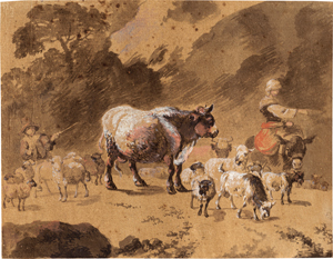 Lot 6688, Auction  118, Klengel, Johann Christian, Pastorale mit Hirten und ihrem Vieh