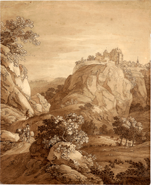 Lot 6694, Auction  118, Zingg, Adrian - Schule, Blick auf Schloss Wolkenstein im Erzgebirge