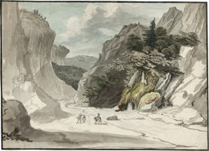 Lot 6704, Auction  118, Guttenberg, Carl Gottlieb, Blick durch ein Tal im Gebirg, im Vordergrund ein Reiter