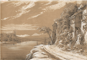 Lot 6774, Auction  118, Helfft, Julius Edward W., Blick über die Donau auf Stift Melk