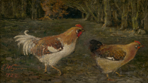 Lot 7231, Auction  118, Wegener, Einar Mogens Andreas (Lili Elbe), Zwei Hühner