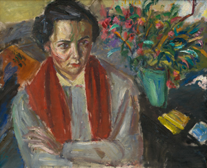 Lot 8104, Auction  118, Liebknecht, Robert, Bildnis einer jungen Frau vor einem Blumenstrauß