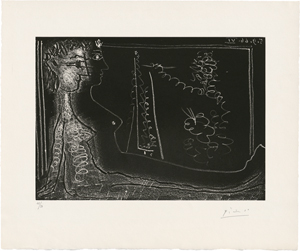 Lot 8165, Auction  118, Picasso, Pablo, Modèle avec Peintre aus second Plan