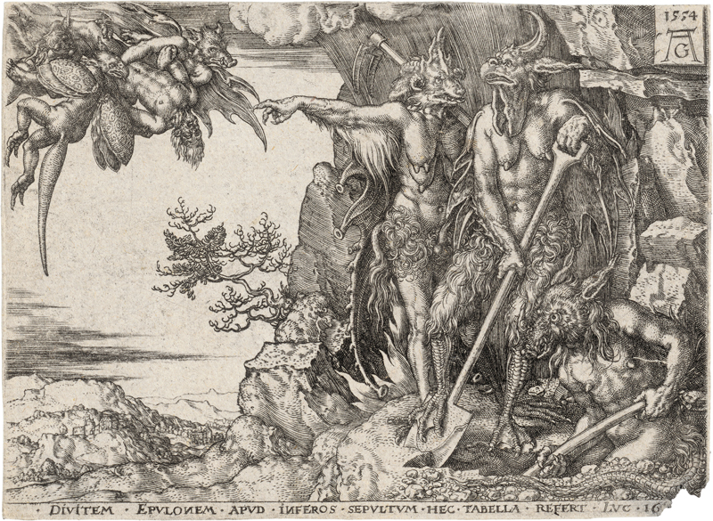 Lot 5003, Auction  118, Aldegrever, Heinrich, Die Parabel vom reichen Mann und Lazarus