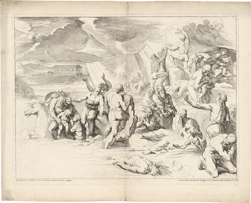 Lot 5012, Auction  118, Audran, Gérard, Die Sintflut; Moses teilt das Rote Meer