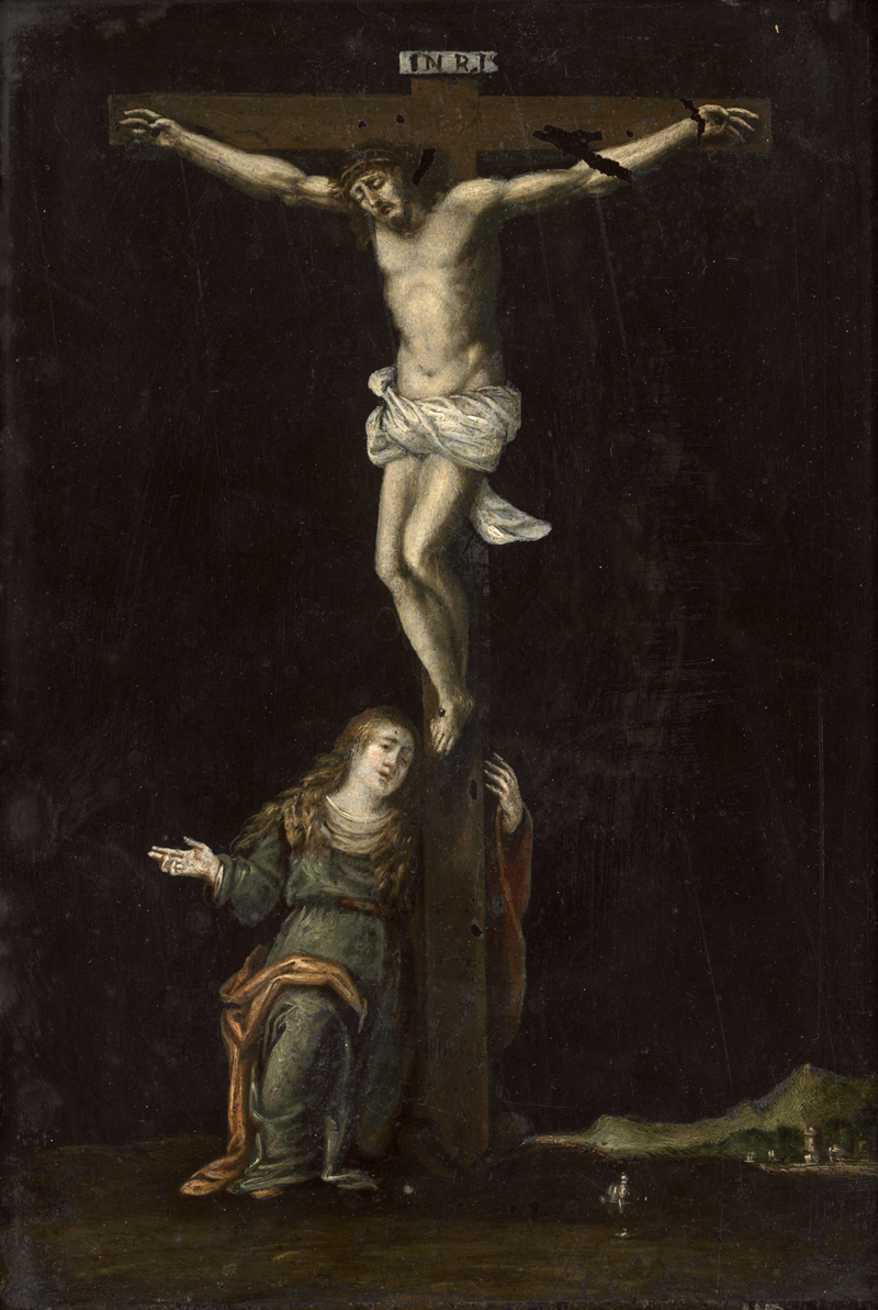 Lot 6006, Auction  118, Italienisch, um 1600. Christus am Kreuz mit Maria Magdalena