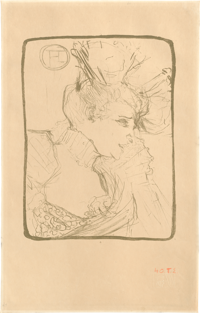 Lot 8000, Auction  118, Toulouse-Lautrec, Henri de, Mademoiselle Marcelle Lender, en buste 