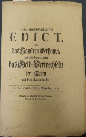 Lot 177, Auction  119, Friedrich II., der Große, Renovirtes und geschärftes Edict